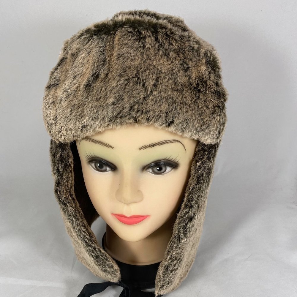 Dorfman Pacific  Pronto Trapper Aviator Hat Faux Fur
